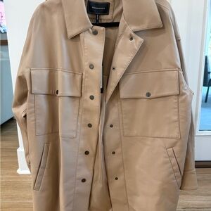 BCBGMaxAzria Tan Shirt Jacket
